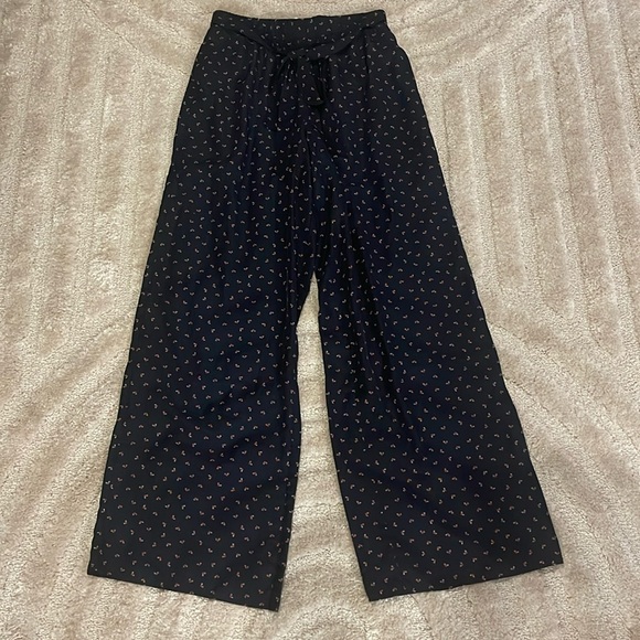J.O.A. Pants - J O A Los Angeles beach flare wide leg pant printed multi color